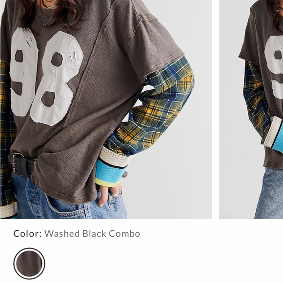 NWT free people combo Med so cute not brownish like shown gray - Picture 2 of 7